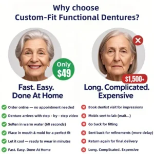 🦷 NESLEMY™ Custom-Fit Functional Dentures 😁 Smile with Confidence