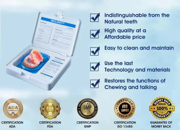 NESLEMY™-🦷Advanced Customized Full Denture Set🦷——Self-adsorbed in the mouth, comfortable to wear, worry-free chewing——your exclusive denture solution (⏰Limited time discount last 30 minutes⏰)