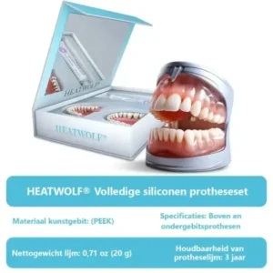 ✅Officiële Winkel | HEATWOLF® Siliconen Volledig Kunstgebit 🧑🏼‍⚕️Aanbevolen door de Belgische Tandartsenvereniging (VBT)
