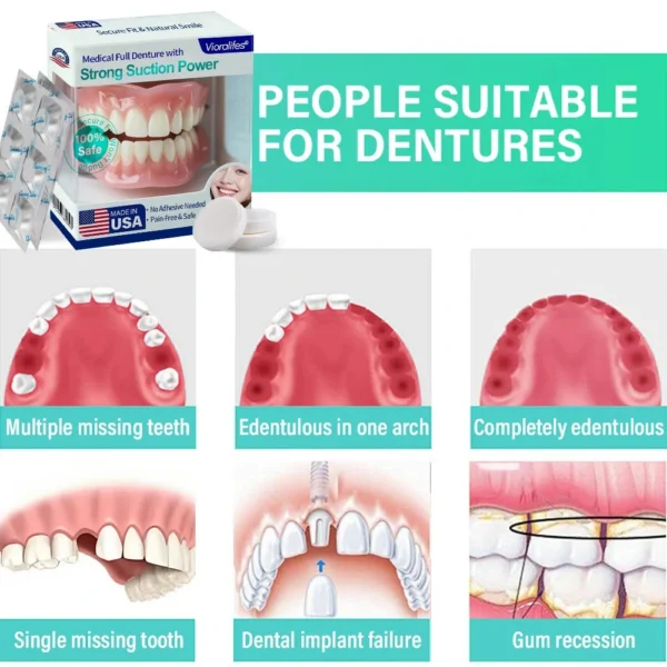 Vioralifes® Medical Full Denture with Strong Suction