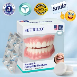 ✅ Made and Shipped from the Us I Suction-fit Complete Denture 🦷