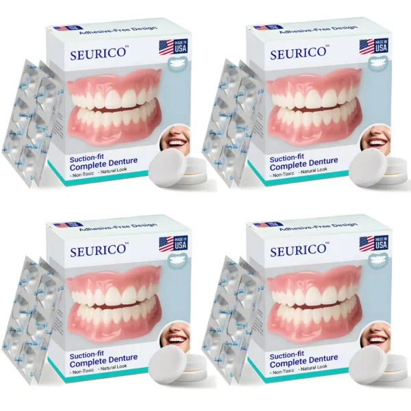 ✅ Made and Shipped from the Us I Suction-fit Complete Denture 🦷