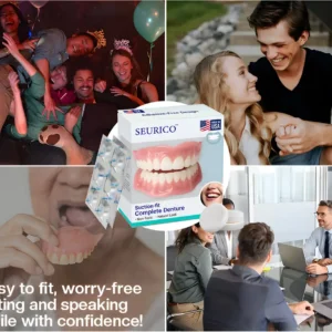 ✅ Made and Shipped from the Us I Suction-fit Complete Denture 🦷