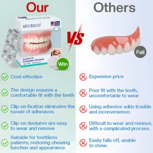 ✅ Made and Shipped from the Us I Suction-fit Complete Denture 🦷