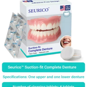 ✅ Made and Shipped from the Us I Suction-fit Complete Denture 🦷