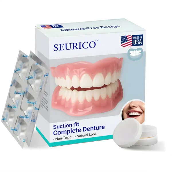 ✅ Made and Shipped from the Us I Suction-fit Complete Denture 🦷