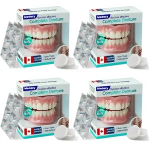 ✅ Proudly made and shipped from Canada| Medazy® Suction-fit Complete Denture 🦷🍎🍏