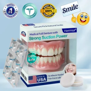 🔥Hermsa® Medical Full Denture with Strong Suction ✅ Made and Shipped from the USA🍀