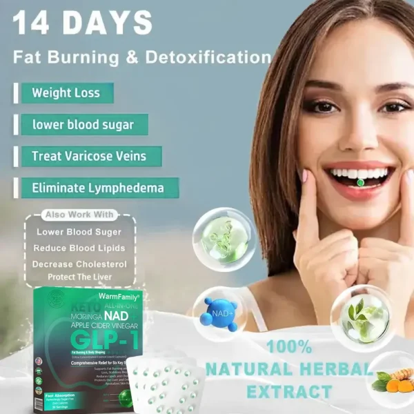 [Official Store] WarmFamily® GLP-1 Slimming Essence Pearls 🍏｜Triple Action: NAD⁺, Moringa & ACV｜⚡ Fast Fat Burn & Metabolic Balance｜Backed by Obesity Research Experts
