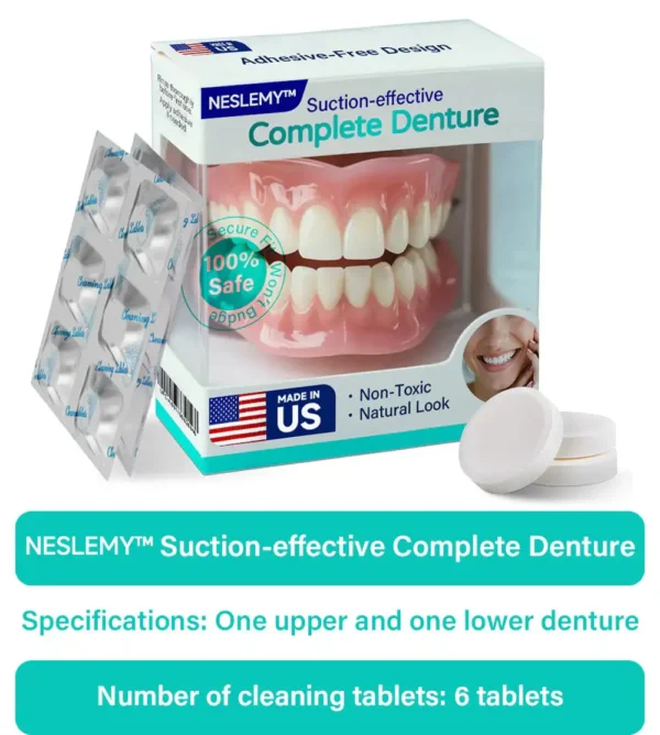 Suction-fit Complete Denture - Made and Shipped from the US