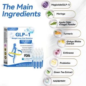 WarmFamily® GLP-1 Pro Weight Loss Oral Solution7 days visible effect, no side effects, suitable for all age groups 🌸