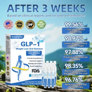 WarmFamily® GLP-1 Pro Weight Loss Oral Solution7 days visible effect, no side effects, suitable for all age groups 🌸