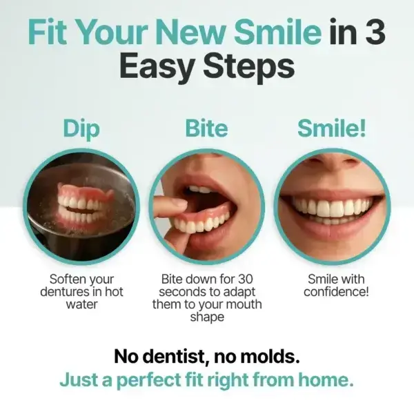 ⏰Ends Today: 70% OFF! 🌎KLENIMORE™ Custom-Fit Dentures— Designed for Comfort and a Natural-Looking Smile