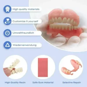🔥Limited Time 50% OFF： 2nd ltem 60% Off🔥HazyGalaxy® Medical Full Denture with Strong Suction ✅ Made and Shipped from the USA🍀